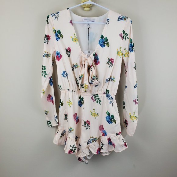 NWT Endless Rose Floral Romper Jumpsuit Small - Picture 2 of 5